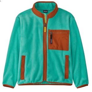 PATAGONIA Synchilla Kid's Jacket Fleece Teal Brown Unisex Size XXL NEW